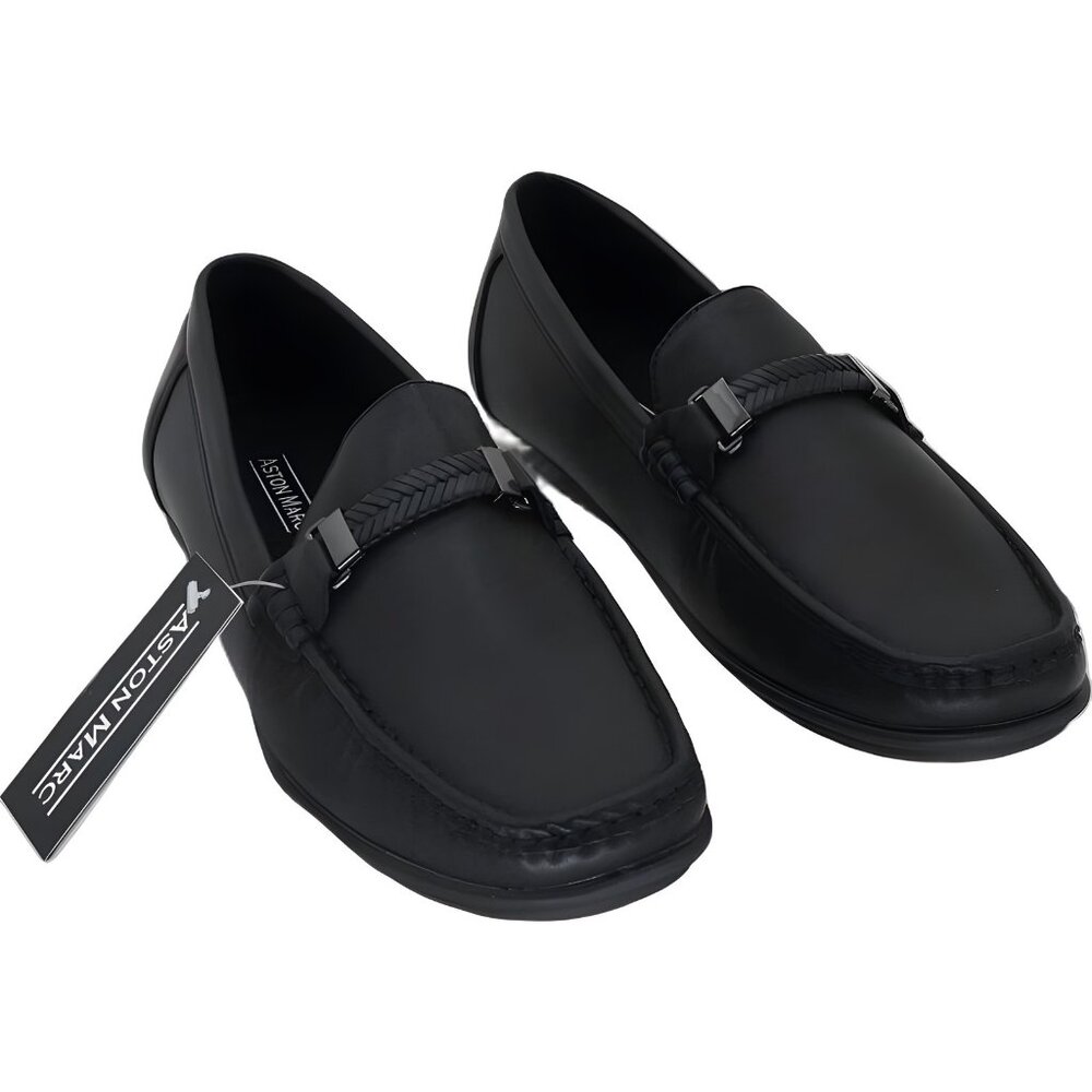 Black Men's Leather Loafers
